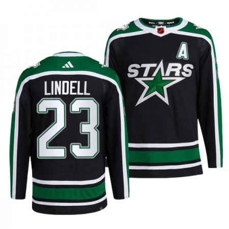 Dallas Stars Esa Lindell 23 Adidas 2022-23 Reverse Retro 2.0 Schwarz Trikot Authentic - Herren